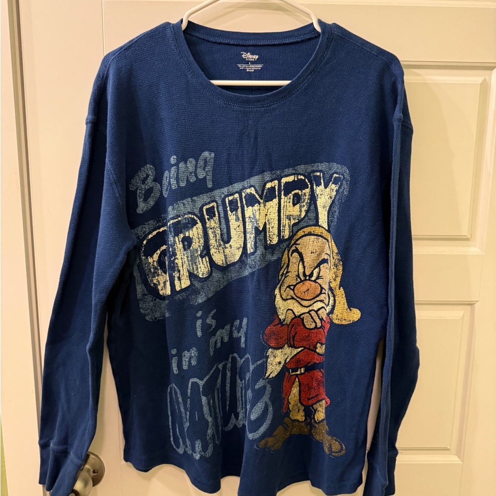 Disney Blue Grumpy Long‎ Sleeve Tee